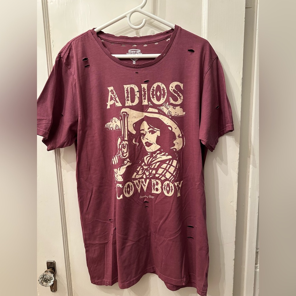 NWOT Adios Cowboy Graphic T-Shirt